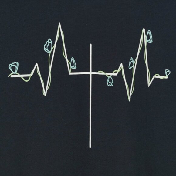 Support Dysautonomia Awareness Graphic Tee Heartbeat Cross Shirt Size Large‎ - Picture 2 of 2